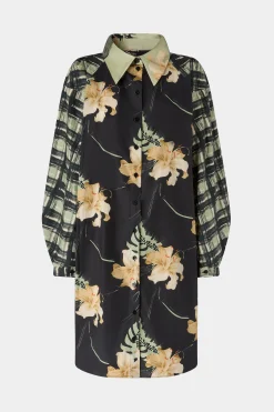 Abito Camicia Stampa Ibiscus