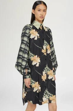 Abito Camicia Stampa Ibiscus