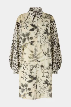 Abito Camicia Stampa Tropicale