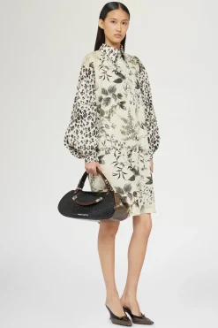 Abito Camicia Stampa Tropicale