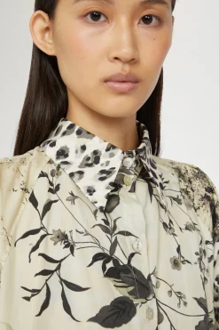 Abito Camicia Stampa Tropicale