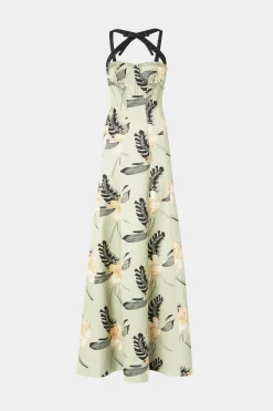 Abito Lungo Stampa Ibiscus