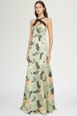 Abito Lungo Stampa Ibiscus