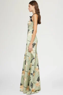 Abito Lungo Stampa Ibiscus