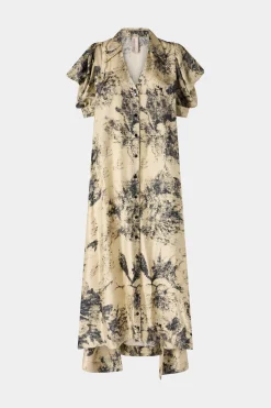 Abito Lungo Stampa Tropicale