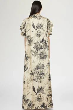 Abito Lungo Stampa Tropicale