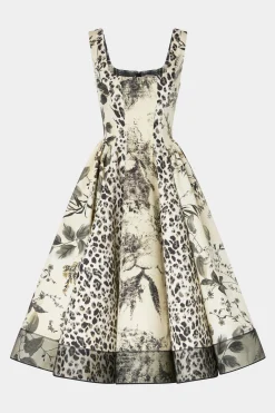 Abito Midi stampa Leopardata