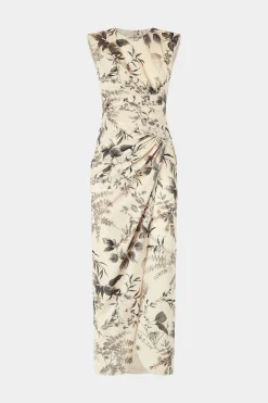 Abito Midi Stampa Tropicale