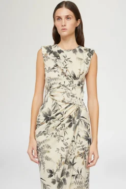 Abito Midi Stampa Tropicale