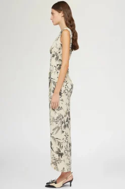 Abito Midi Stampa Tropicale