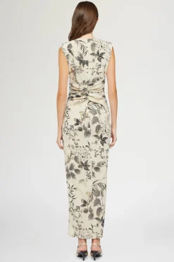 Abito Midi Stampa Tropicale