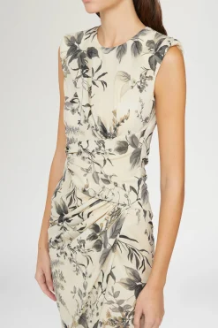 Abito Midi Stampa Tropicale