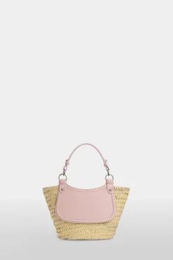 Borsa di Paglia Media Rosa