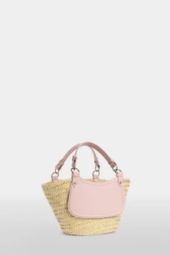 Borsa di Paglia Media Rosa