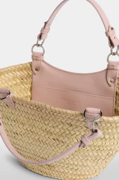 Borsa di Paglia Media Rosa