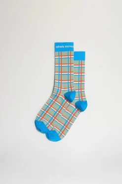 Calze a Quadri Verdi e Blu