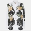 Camicia Bianca Ibiscus Patchworks