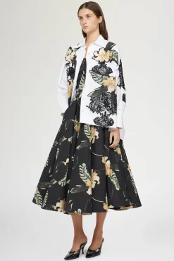 Camicia Bianca Ibiscus Patchworks