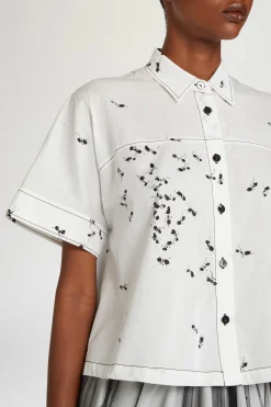 Camicia Corta Stampa Formiche
