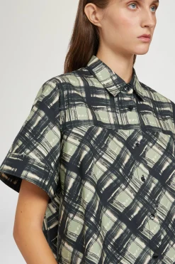 Camicia Maniche Corte Quadri