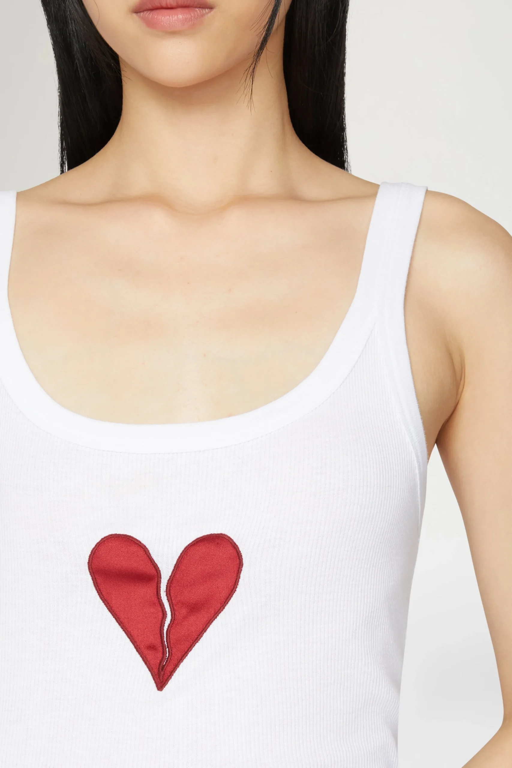 Canotta Cuore Spezzato Bianca