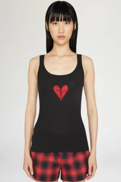 Canotta Cuore Spezzato Nera