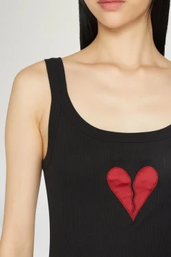 Canotta Cuore Spezzato Nera