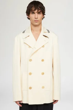 Cappotto Doppiopetto Crema