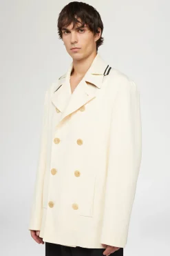 Cappotto Doppiopetto Crema