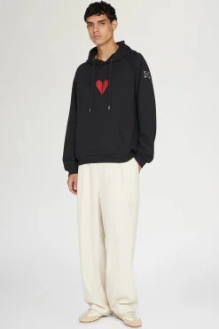 Felpa con cappuccio cuore spezzato