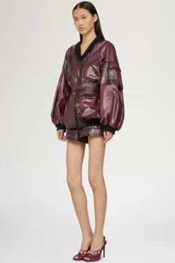 Giacca di Pelle Bordeaux