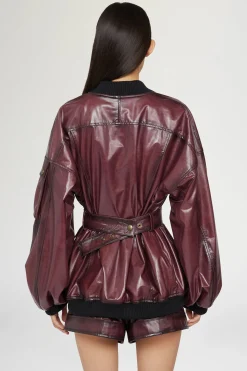 Giacca di Pelle Bordeaux