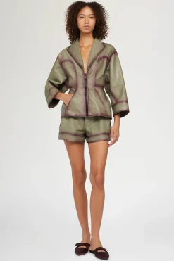 Giacca di Pelle Verde