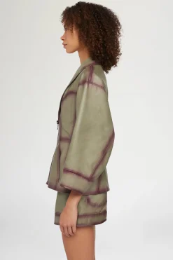 Giacca di Pelle Verde