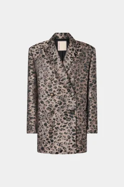 Giacca Doppiopetto Stampa Animalier