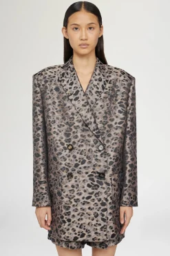 Giacca Doppiopetto Stampa Animalier