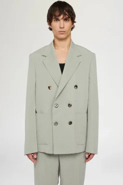 Giacca Doppiopetto Verde Salvia