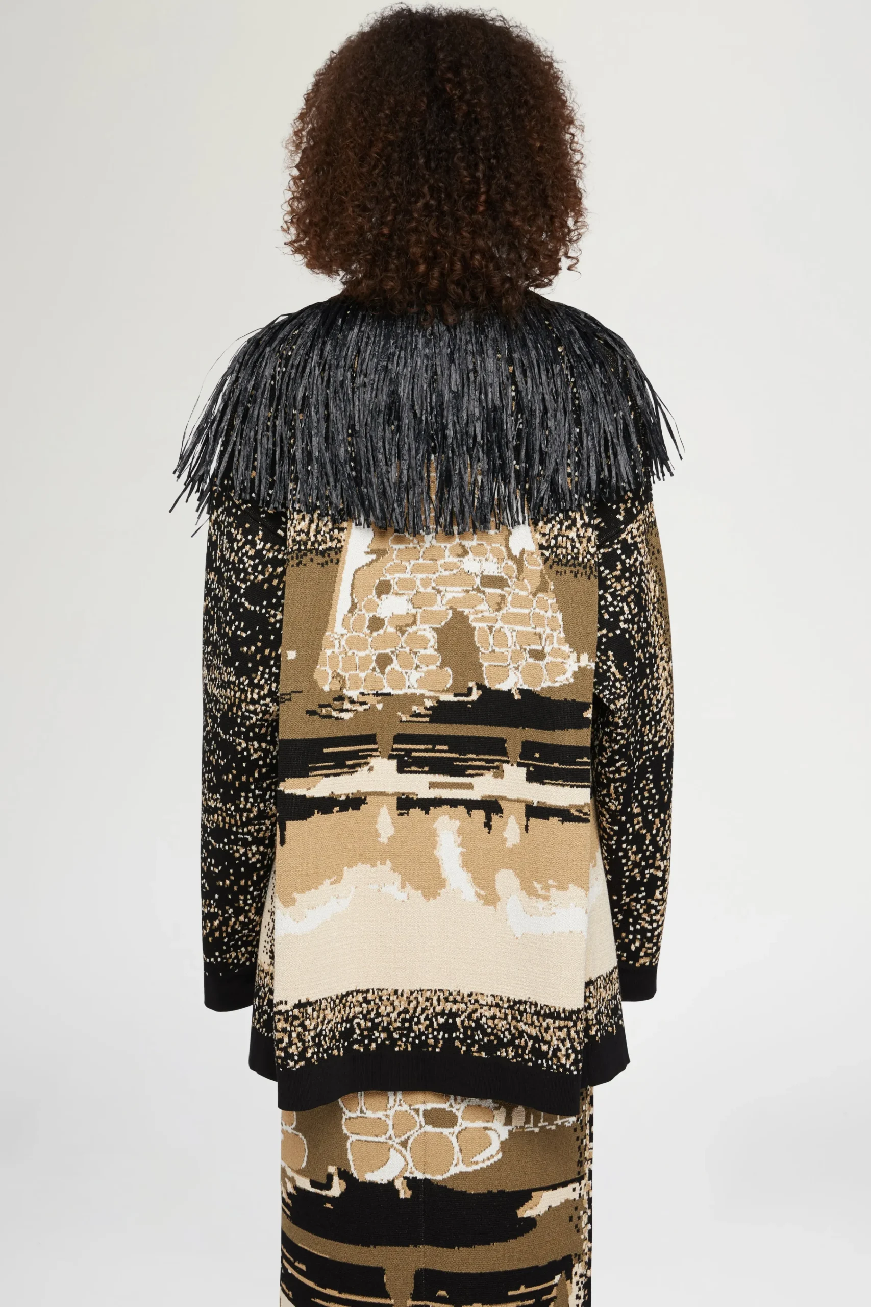 Giacca in maglia con Frange