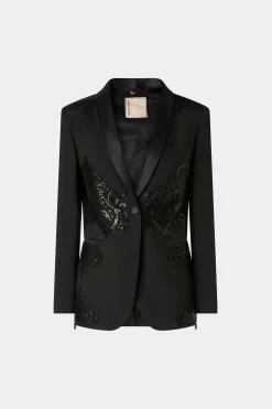 Giacca nera con paillettes