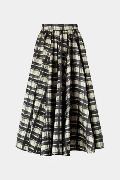 Gonna Midi a Pieghe Quadri