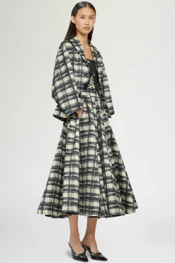 Gonna Midi a Pieghe Quadri