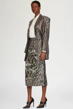 Gonna Midi Stampa Animalier