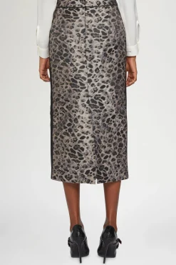 Gonna Midi Stampa Animalier