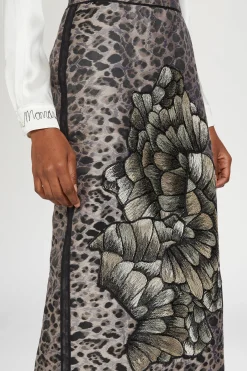 Gonna Midi Stampa Animalier