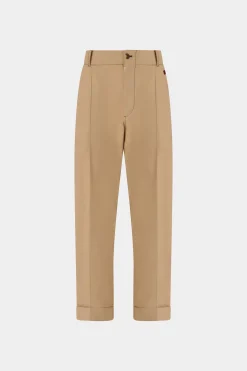 Pantaloni di Cotone Beige