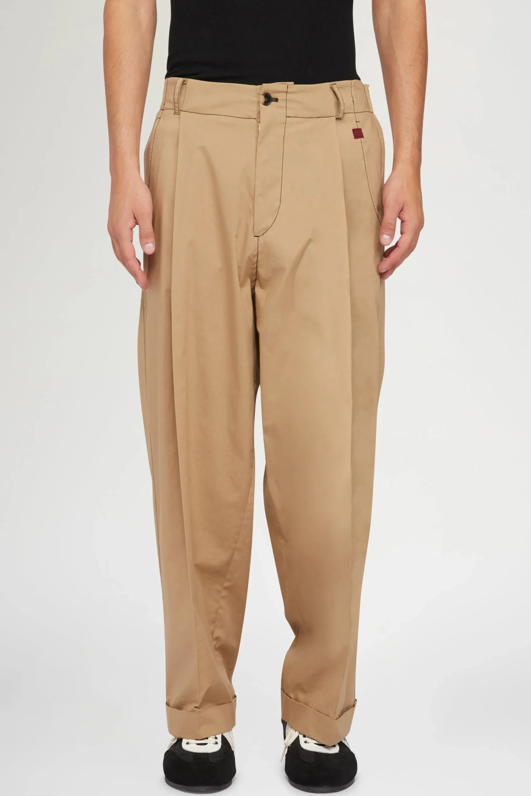Pantaloni di Cotone Beige