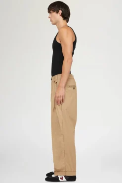 Pantaloni di Cotone Beige