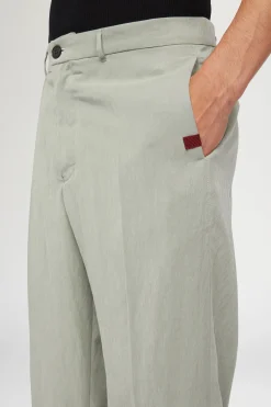 Pantaloni Dritti Verde Salvia