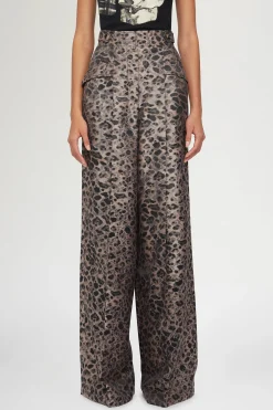 Pantaloni Palazzo Stampa Animalier