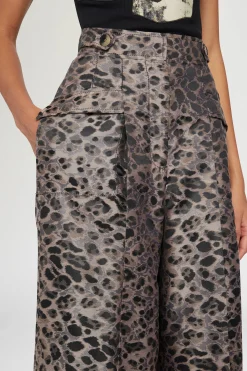 Pantaloni Palazzo Stampa Animalier